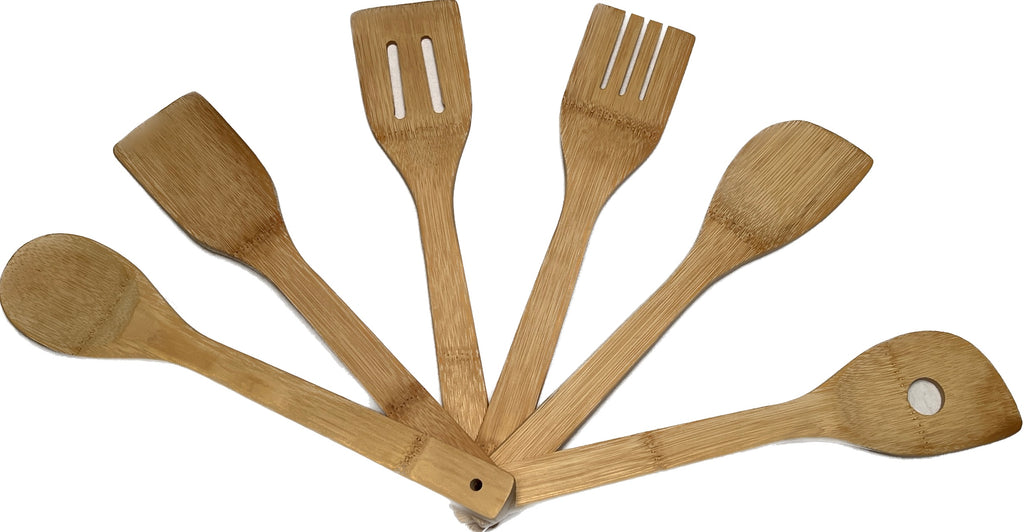 Acacia wood cooking utensil set (6pc)