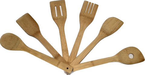 Simply Bamboo 6 Piece Bamboo Utensil Set - 12"