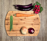 Simply Bamboo Brown Bamboo Carving, Chopping, & Serving Board w/ Juice Grooves - 20.88"