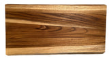 Mountain Woods, Large Brown Hand Crafted Live Edge Teak Cutting Board/Serving Tray | Cheese Board | Chopping board | Charcuterie board | Reversible Butcher Block – 20" x 11" x 1" (﻿Maximum 5 Per Order Please.)
