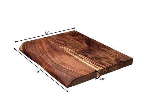 Mountain Woods Brown Hand Crafted LIVE EDGE Acacia Cutting Board |  Charcuterie Board | Serving Tray - 27(Limit 5 Per Order)