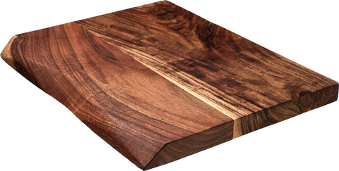 Mountain Woods Brown Hand Crafted LIVE EDGE Acacia Cutting Board, Charcuterie Board