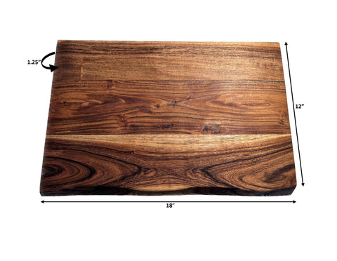 Mountain Woods Brown Hand Crafted LIVE EDGE Acacia Cutting Board |  Charcuterie Board | Serving Tray - 27(Limit 5 Per Order)