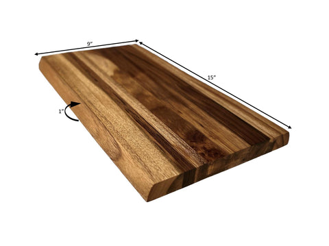 Mountain Woods Brown Hand Crafted LIVE EDGE Acacia Cutting Board, Charcuterie Board