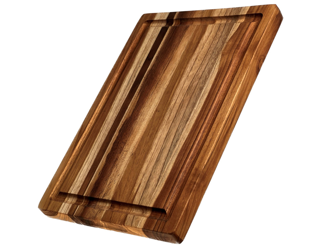Mountain Woods Brown Teak Wood Cutting Board w/ Juice Groove - 20"