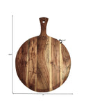 Mountain Woods Small Brown Acacia Wood Pizza Peel - 18.38" x 13" x 0.375"