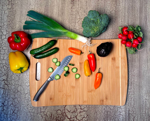 Organic Extra Large Bamboo Cutting Board - Extra Large Wood Cutting Board -  Bamboo Chopping Board for Meat Cheese and Vegetables - Large Wooden