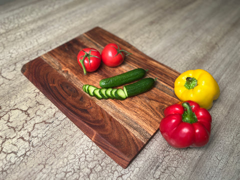 Mountain Woods Brown Extra Thick Acacia Hardwood End Grain Round Cutting  Board w/ Stainless Steel Band - 15