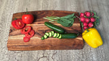 Mountain Woods Brown Hand Crafted LIVE EDGE Cutting Board/Serving Tray made with Solid Acacia Hard Wood - 16" (﻿Limit 5 Per Order)