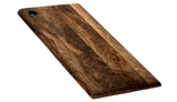 Mountain Woods Large Brown Organic Mango Hardwood Cutting or Serving Board, Hand crafted - 20 X 11 Inch