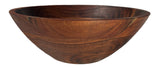 Mountain Woods Large Organic Brown wood Bowl | Serving Salad, Pasta, Fruits, Dessert, Cereal, Snacks | Decorative Bowl | Perfect Gift - 12" x 12" x 4.25"