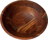 Mountain Woods Large Organic Brown wood Bowl | Serving Salad, Pasta, Fruits, Dessert, Cereal, Snacks | Decorative Bowl | Perfect Gift - 12" x 12" x 4.25"