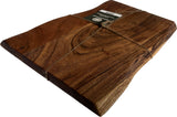 Mountain Woods Brown Hand Crafted LIVE EDGE Acacia Cutting Board/Serving Tray - 15" (﻿Maximum 5 Per Order Please.)