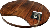 Mountain Woods Brown Round Acacia Cutting Board w/ Copper Handle - 15"