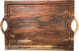 Mountain Woods 24”X15”X1” Sheesham Cutting Board or Serving Tray  W/Juice Groove and wood handle (﻿Maximum 5 Per Order Please.)