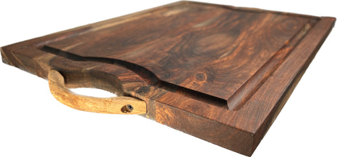 Mountain Woods Brown Sheesham Cutting Board w/ Juice Groove - 16.5  (﻿Maximum 5 Per Order Please.)