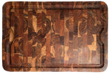 Mountain Woods Brown Extra Large Organic End-Grain Hardwood Acacia Cutting Board w/ Juice groove - 24"