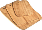 Simply Bamboo Brown 3 Piece Valencia Bamboo Board Set - 15"