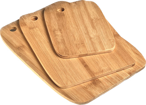 Simply Bamboo Brown 3 Piece Valencia Bamboo Board Set - 15