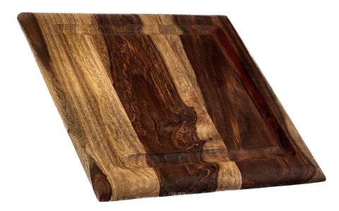 Mountain Woods Brown Organic Hardwood Sheesham Cutting Board w/ Juice groove - 11" (﻿Maximum 5 Per Order Please.)