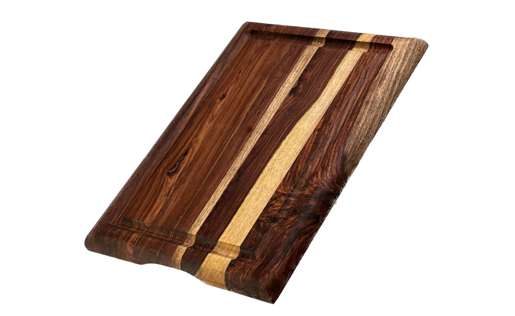 Simply Bamboo Brown Large Organic Hardwood Sheesham Mountain Woods Cutting  Board w/Juice groove | Cheese Board | Chopping board | Charcuterie board 