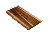 Mountain Woods, Large Brown Hand Crafted Live Edge Teak Cutting Board/Serving Tray | Cheese Board | Chopping board | Charcuterie board | Reversible Butcher Block – 20" x 11" x 1" (﻿Maximum 5 Per Order Please.)