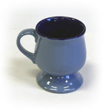 Hues & Brews Sky & Ocean Blue 4 Piece 10 Oz. Pedestal Mug Set - 4.5"