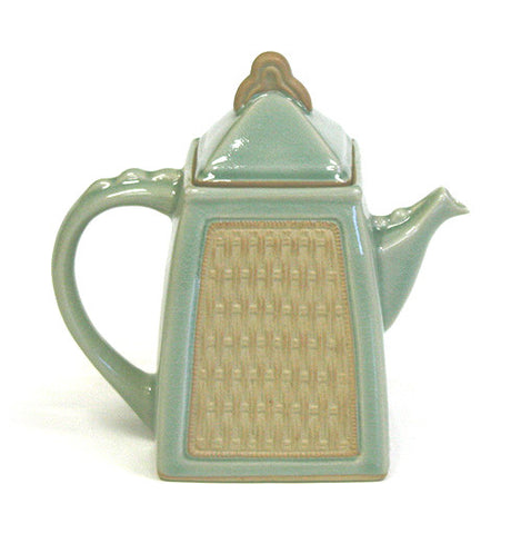 Hues & Brews Green Siam Celadon 40 Oz. Teapot - 8.5"