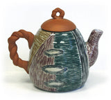Hues & Brews Multi-color Hand Painted Harvest Tones 40 Oz. Teapot - 8.5"