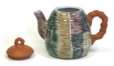 Hues & Brews Multi-color Hand Painted Harvest Tones 40 Oz. Teapot - 8.5"