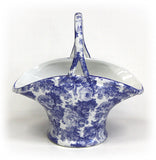Hues & Brews White/Laura Blue Porcelain Basket - 7.5"