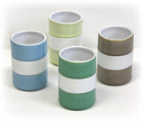 Hues & Brews 4 Piece 8 Oz. Earth-Toned Silicone Banded Mug Set 1