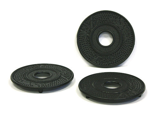 3 Piece Black Cast Iron Trivet Set