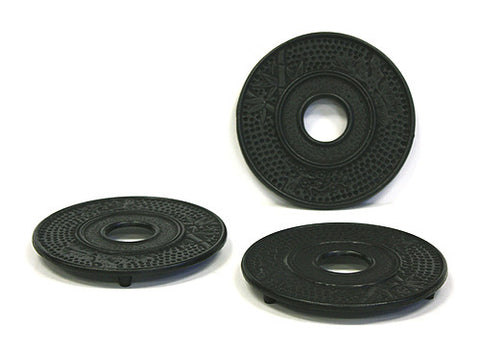 3 Piece Black Cast Iron Trivet Set