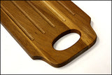Mountain Woods Brown Acacia Hardwood Baguette Bread Cutting and Serving Board 3