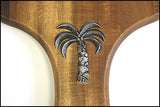 Mountain Woods Brown Palm Tree Acacia Hardwood Paddle Cutting and Serving Board 2
