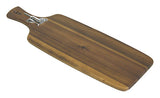 Mountain Woods Brown Fine Wine Acacia Hardwood Paddle Cutting/Serving Board and Spreader Knife Set 4