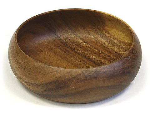 Mountain Woods 12 X 3.75 Artisan Crafted Acacia Wood Round Calabash Serving / Salad Bowl