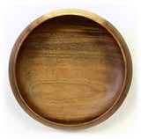 3 Piece 12" Acacia Calabash Bowl & Premium Utensils Set by Mountain Woods