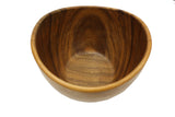 Mountain Woods Dark Brown Organic Artisan Acacia Wood Bowl - 10"