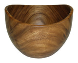 Mountain Woods Brown 3 Piece Organic Acacia Wood Serving Bowl & Utensils Set -10"