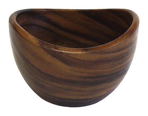 Mountain Woods Dark Brown Organic Artisan Acacia Wood Bowl 1