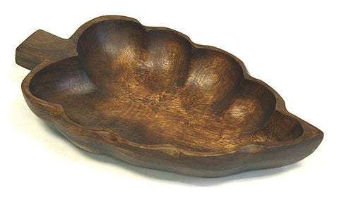 Mountain Woods Artisan Acacia Wood Leaf Bowl