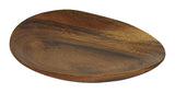 Mountain Woods Brown 5 Piece Organic Artisan Acacia Wood Serving Tray Set -16"