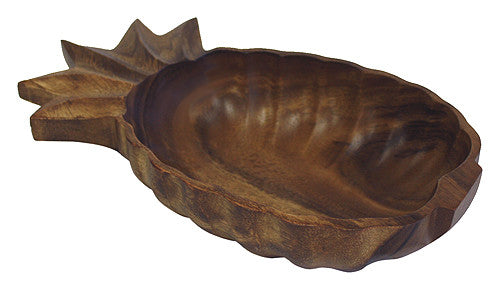 Mountain Woods Dark Brown Artisan Acacia Wood Pineapple Snack Serving Bowl / Tray 1