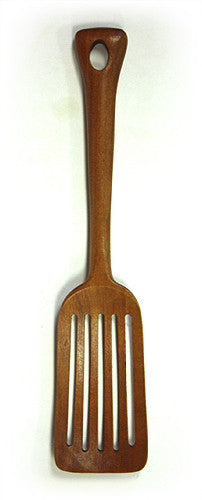 Mountain Woods Brown Premium Acacia Wood Slotted Spatula 1