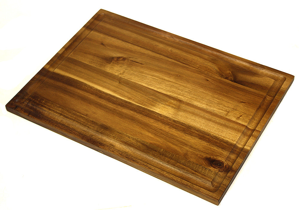 Mountain Woods Brown Organic Edge-Grain Hardwood Acacia Cutting Board w/ Juice Groove 1