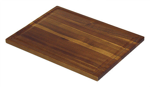 Mountain Woods Brown Organic Edge-Grain Hardwood Acacia Cutting Board w/ Juice groove 1