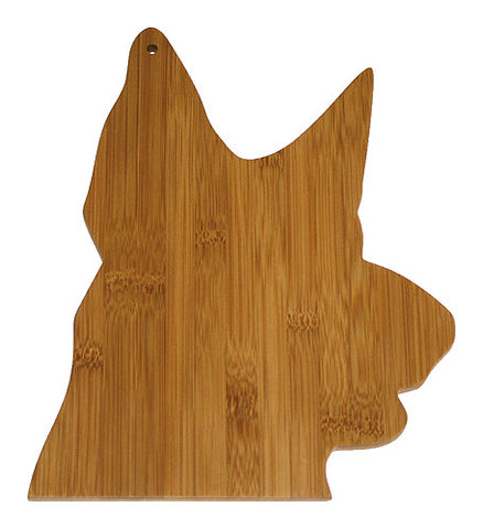 APetProject Mountain Woods PetProject Brown Bamboo German Shepherd Cutting Board 1