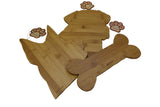 APetProject Brown Bamboo Labrador, Shepard, Bone Cutting/Serving Boards - 12"